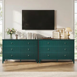Wholesale 47" 6-Drawer Fluted Dresser, Eco-Friendly & Water-Resistant