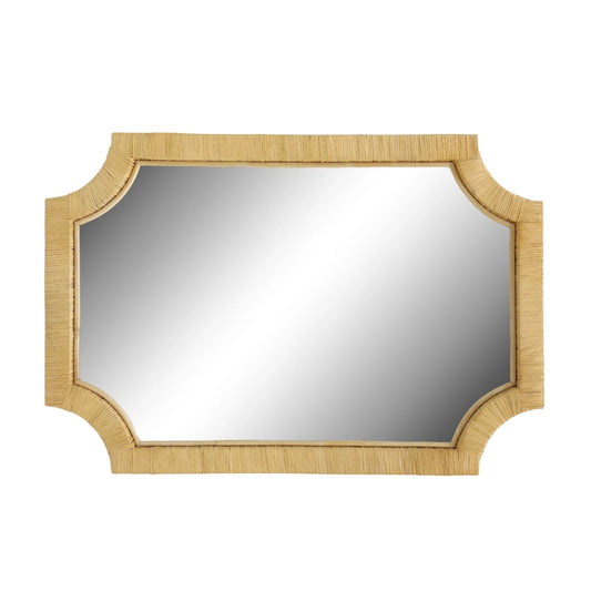 Rattan Framed Wall Decor Mirror, Natural