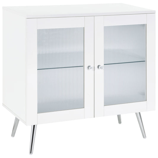 Nieta 2-door Engineered Wood Accent Cabinet White High Gloss