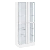 Cabra 4-door LED Curio Display Cabinet White High Gloss