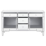 Duchess 5-drawer Mirrored Storage Accent Cabinet Silver