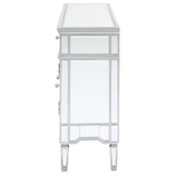 Duchess 5-drawer Mirrored Storage Accent Cabinet Silver