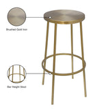 Tyson Elegant Bar Stool with Foot Ring - Contemporary Design for Kitchen and Home Bar Decor