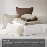 Nuetual Ivory Modern Polyester Chenille Comforter Set