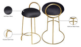 Ring Velvet Counter Stool - Elegant Contemporary Design with Durable Metal Frame & Cozy Cushion