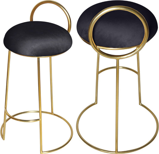 Ring Velvet Counter Stool - Elegant Contemporary Design with Durable Metal Frame & Cozy Cushion