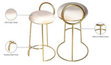 Ring Velvet Counter Stool - Elegant Contemporary Design with Durable Metal Frame & Cozy Cushion