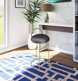Ring Velvet Counter Stool - Elegant Contemporary Design with Durable Metal Frame & Cozy Cushion