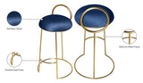 Ring Velvet Counter Stool - Elegant Contemporary Design with Durable Metal Frame & Cozy Cushion