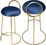 Ring Velvet Counter Stool - Elegant Contemporary Design with Durable Metal Frame & Cozy Cushion