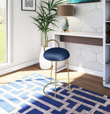 Ring Velvet Counter Stool - Elegant Contemporary Design with Durable Metal Frame & Cozy Cushion