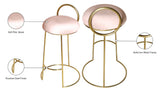 Ring Velvet Counter Stool - Elegant Contemporary Design with Durable Metal Frame & Cozy Cushion
