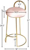 Ring Velvet Counter Stool - Elegant Contemporary Design with Durable Metal Frame & Cozy Cushion