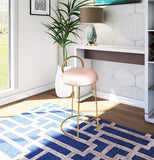 Ring Velvet Counter Stool - Elegant Contemporary Design with Durable Metal Frame & Cozy Cushion