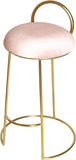 Ring Velvet Counter Stool - Elegant Contemporary Design with Durable Metal Frame & Cozy Cushion