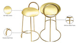 Ring Velvet Counter Stool - Elegant Contemporary Design with Durable Metal Frame & Cozy Cushion