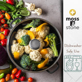 Moss & Stone 12-Inch 5QT Nonstick Saute Pan with Lid