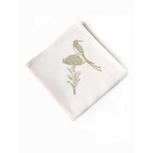 French Home Set of 4 Sugarbird Napkins - Sage
