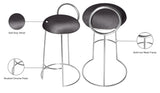 Ring Velvet Counter Stool - Elegant Contemporary Design with Durable Metal Frame & Cozy Cushion