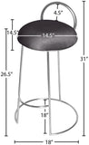 Ring Velvet Counter Stool - Elegant Contemporary Design with Durable Metal Frame & Cozy Cushion