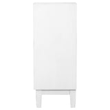 Gambon 2-door Wood Honeycomb Pattern Accent Cabinet White
