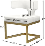 Alexandra Velvet Dining Chair - Contemporary Design with Luxurious Comfort and Durable Gold Base