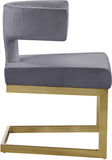Alexandra Velvet Dining Chair - Contemporary Design with Luxurious Comfort and Durable Gold Base