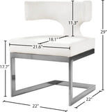 Alexandra Contemporary Dining Chair - Luxurious Upholstered Design with Gold Metal Base for Comfort
