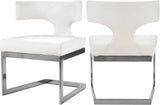 Alexandra Contemporary Dining Chair - Luxurious Upholstered Design with Gold Metal Base for Comfort