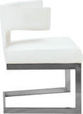 Alexandra Contemporary Dining Chair - Luxurious Upholstered Design with Gold Metal Base for Comfort