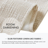 Total Blackout Cordless Roman Shade Linen