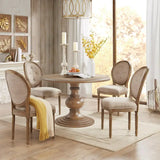 Farmhouse 46" Round Pedestal Dining Table *