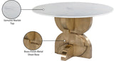 Alden Dining Table – Luxurious Marble Top with Elegant Brass Finish Base for Contemporary Style