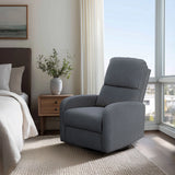 3-in-1 Swivel Glider Power Recliner Chair, Grey