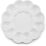 Kook Ceramic Egg Tray for 12 Eggs, 9.8 in White