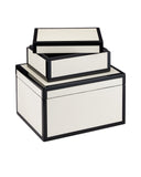 Ivory Lacquer Box Set of 2