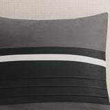 Vera Microsuede 7-Piece Comforter Set, Black