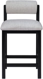 Roundhill - Fabric Counter Stool - Black Frame