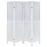 Mattison 4-Panel Room Divider Folding Shoji Screen White