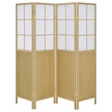 Edwards 4-Panel Room Divider Folding Shoji Screen Natural