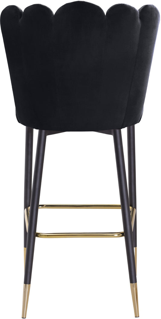 Lily Contemporary Bar Stool Set - Elegant Tufted Design with Gold-Tipped Legs for Luxe Appeal