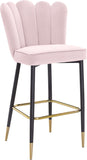 Lily Contemporary Bar Stool Set - Elegant Tufted Design with Gold-Tipped Legs for Luxe Appeal
