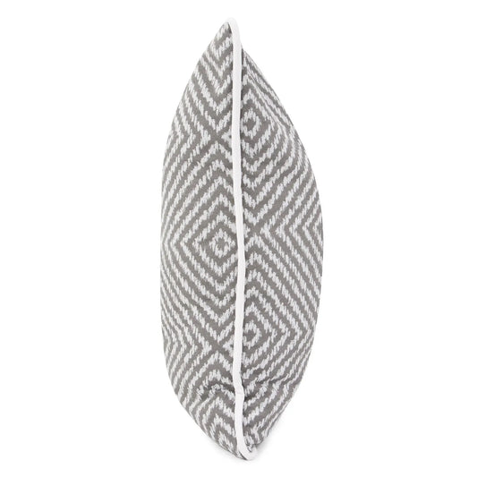 24 x 24 Outdoor Pillow Helm Pewter- Down Alternative Insert