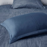 Seersucker Comforter Set, Navy Blue