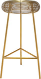 Tuscany Stylish Iron Bar Stool with Wire Seat for Contemporary Home Bar and Industrial Appeal