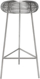 Tuscany Stylish Iron Bar Stool with Wire Seat for Contemporary Home Bar and Industrial Appeal
