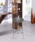 Tuscany Stylish Iron Bar Stool with Wire Seat for Contemporary Home Bar and Industrial Appeal