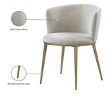 Skylar Contemporary Dining Chair Set of 2 - Stylish Velvet Seating with Gold Legs for Modern Homes