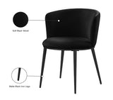 Skylar Contemporary Dining Chair Set of 2 - Stylish Velvet Seating with Gold Legs for Modern Homes