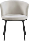 Skylar Contemporary Dining Chair Set of 2 - Stylish Velvet Seating with Gold Legs for Modern Homes